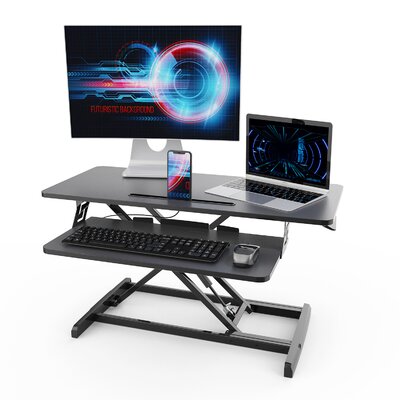 Inbox Zero Height Adjustable Standing Desk Converter & Reviews | Wayfair